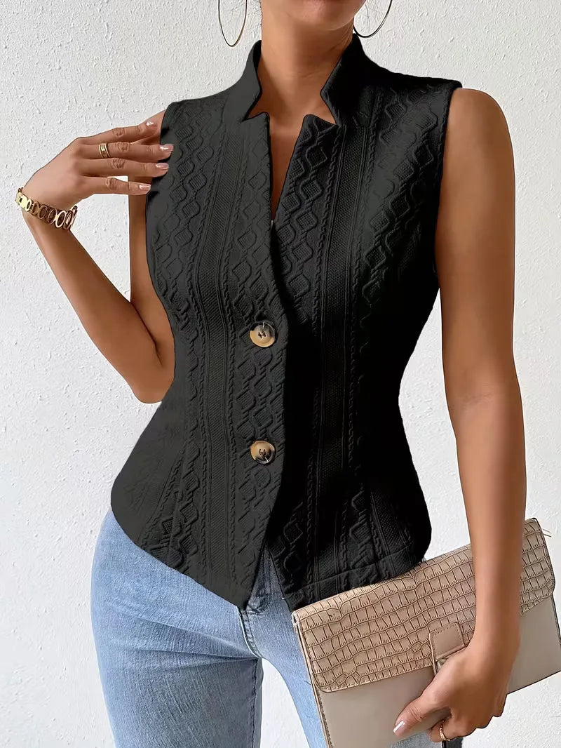 Waistcoat with V-neck and Buttons