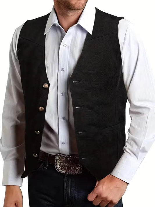 Waistcoat with V-neck and Buttons