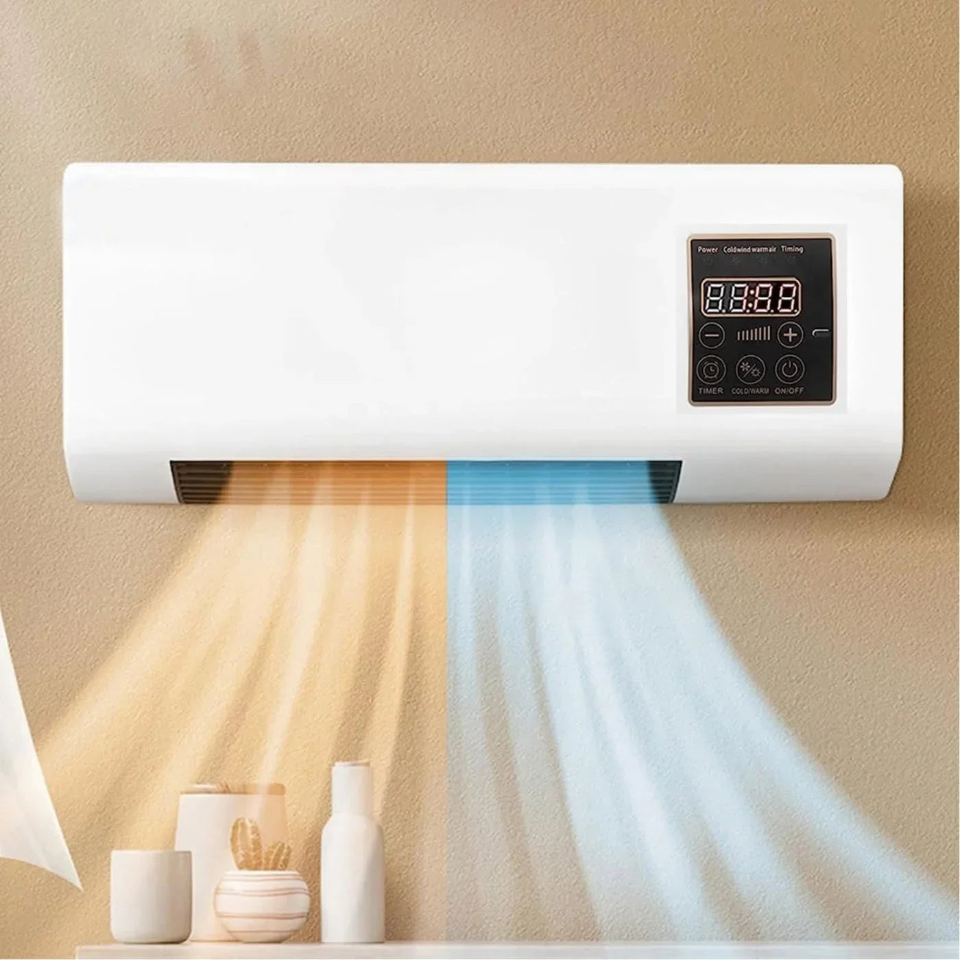 Wall-mounted air conditioner with LCD display