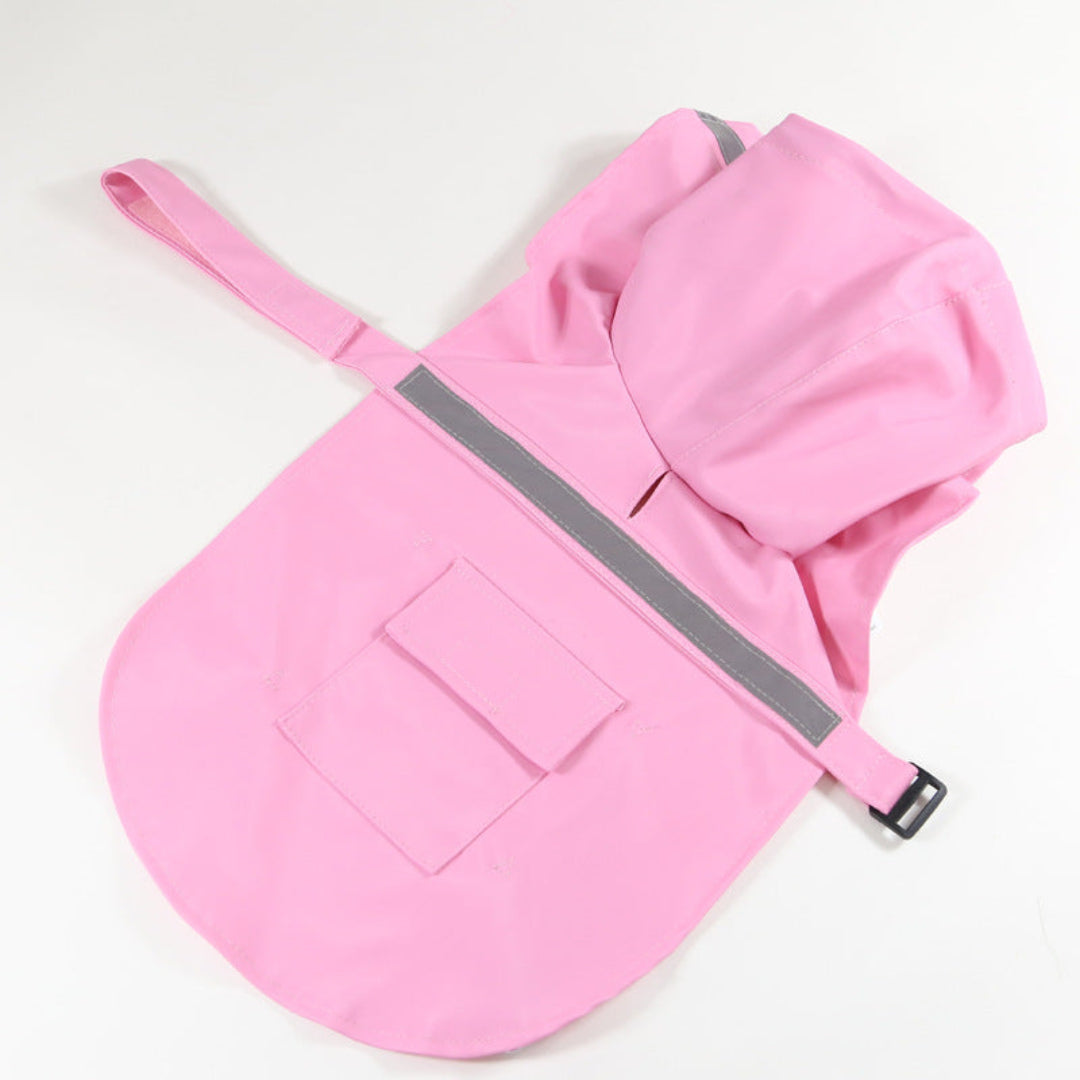 Dog Raincoat with Reflective Strip and Waterproof Design