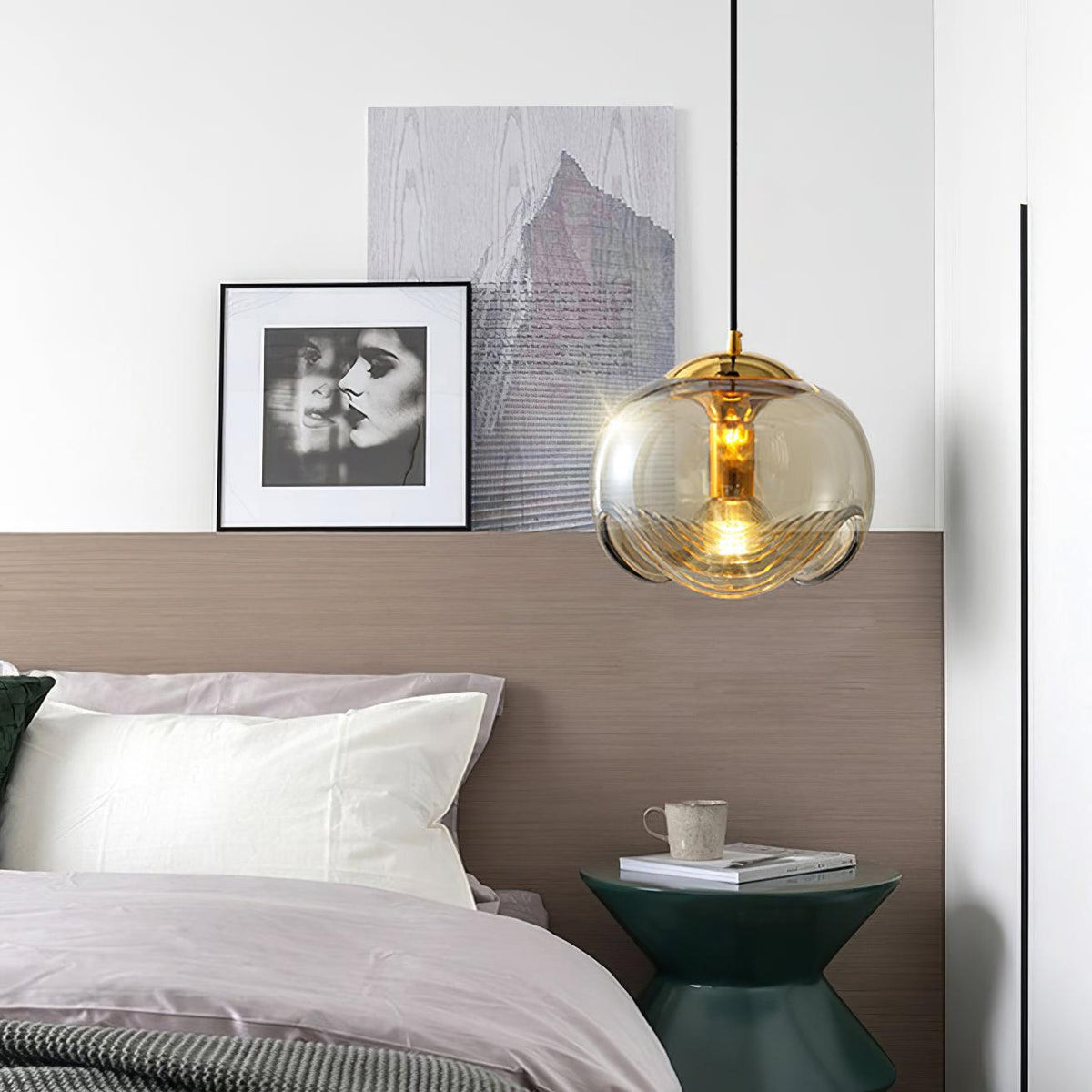 Elegante golvende hanglamp LumiVague