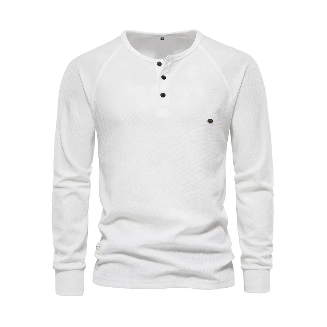 Men's Long Sleeve Shirt with Round Neck