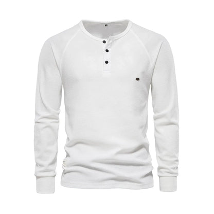 Men's Long Sleeve Shirt with Round Neck