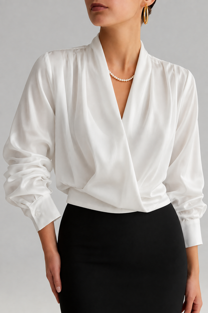 Lola - Satin Blouse with Elegant Appeal