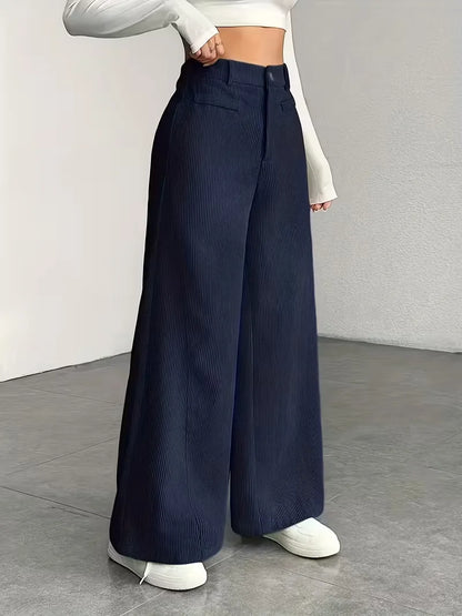 Wide Leg Trousers with High Waist