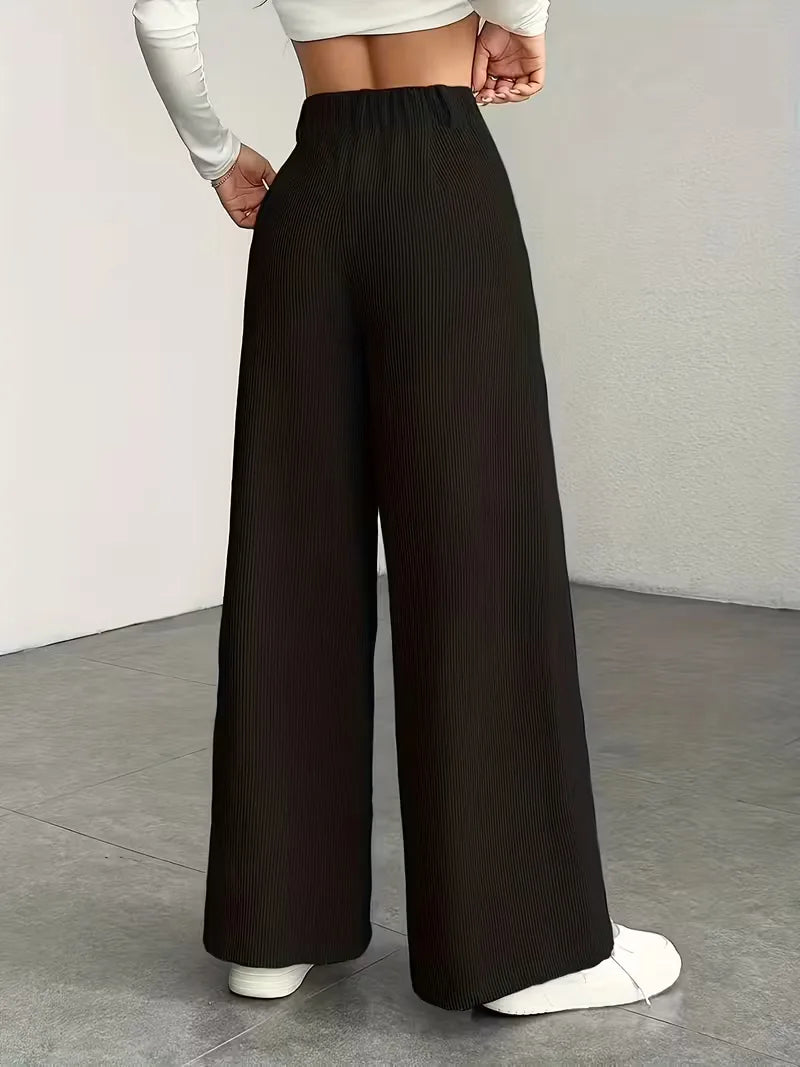 Wide Leg Trousers with High Waist