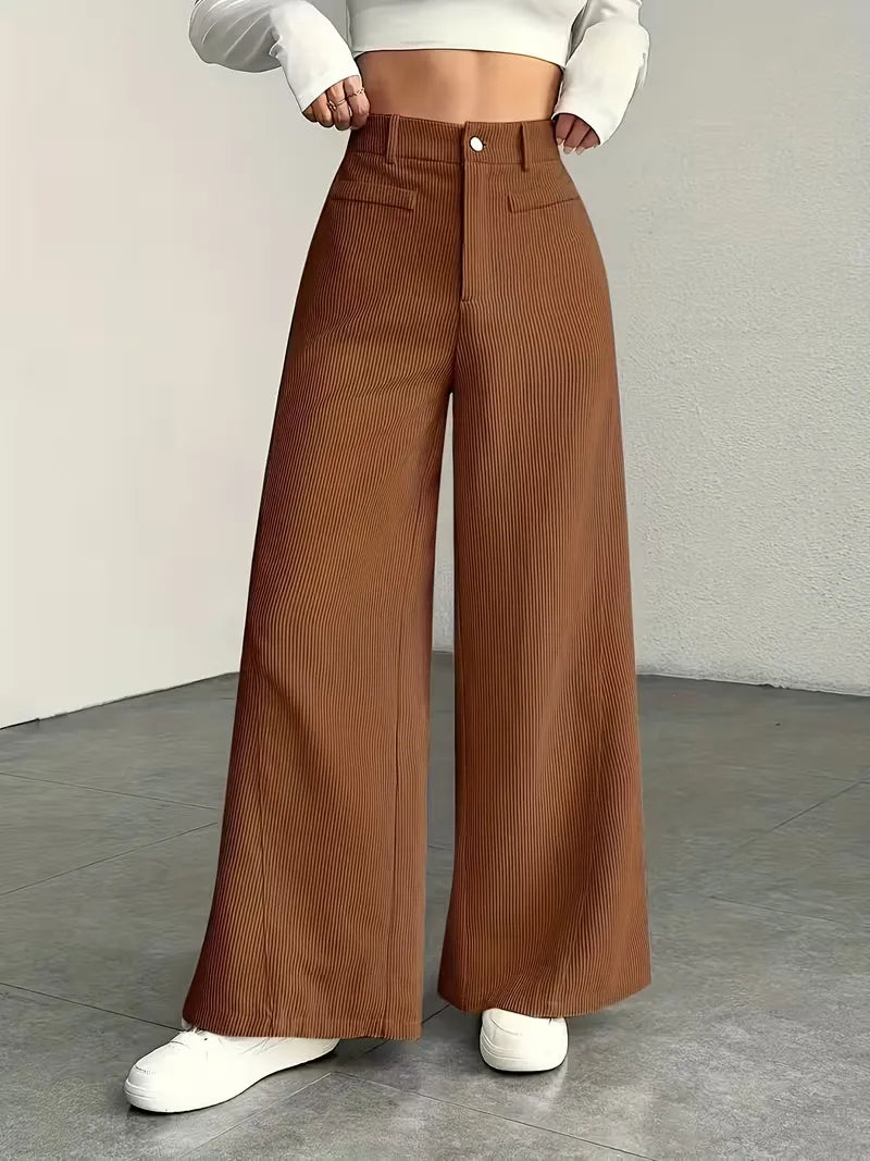 Wide Leg Trousers with High Waist