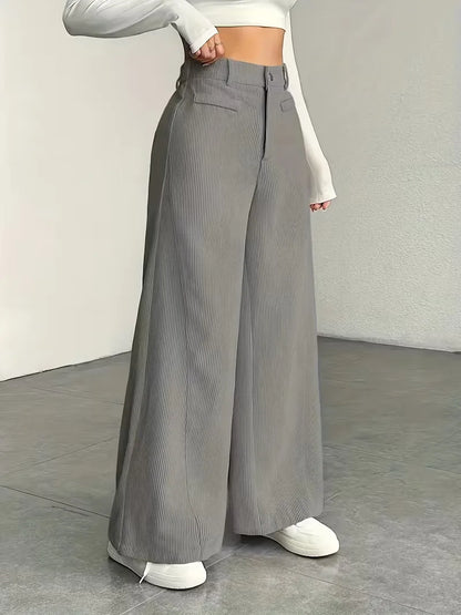 Wide Leg Trousers with High Waist