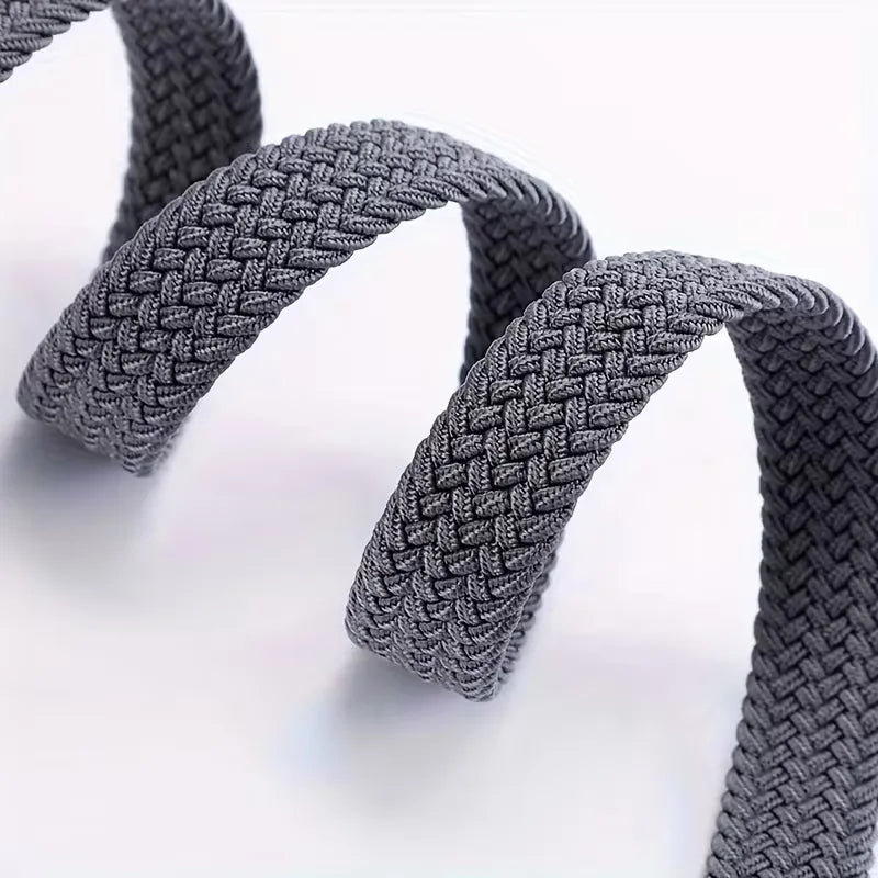 Wide belt with braided texture