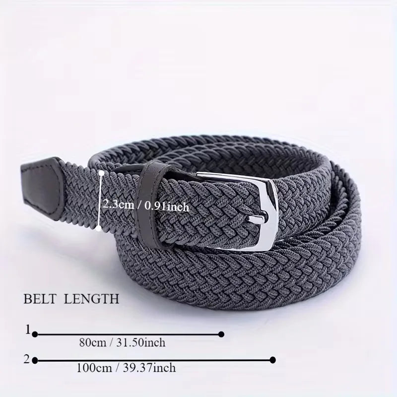 Wide belt with braided texture