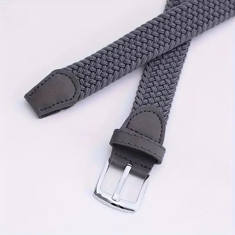 Wide belt with braided texture
