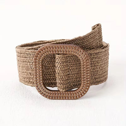 Wide belt with large buckle