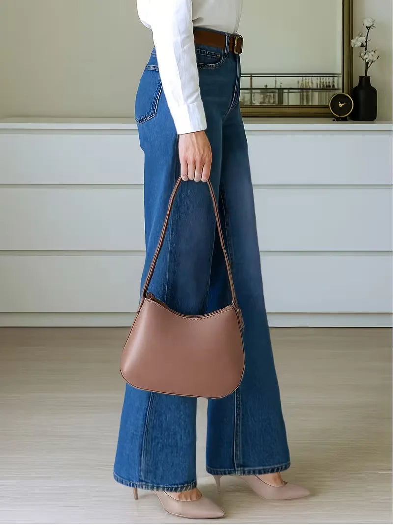 Wide leg jeans dark wash