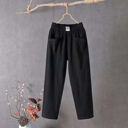 Wilma | Linen Trousers with Elastic Waistband