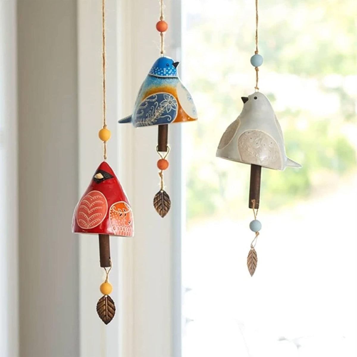Carillon à vent avec motif d’oiseau pour le jardin et le balcon, au son apaisant