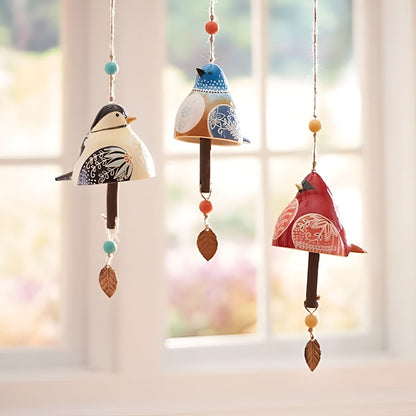 Carillon à vent avec motif d’oiseau pour le jardin et le balcon, au son apaisant