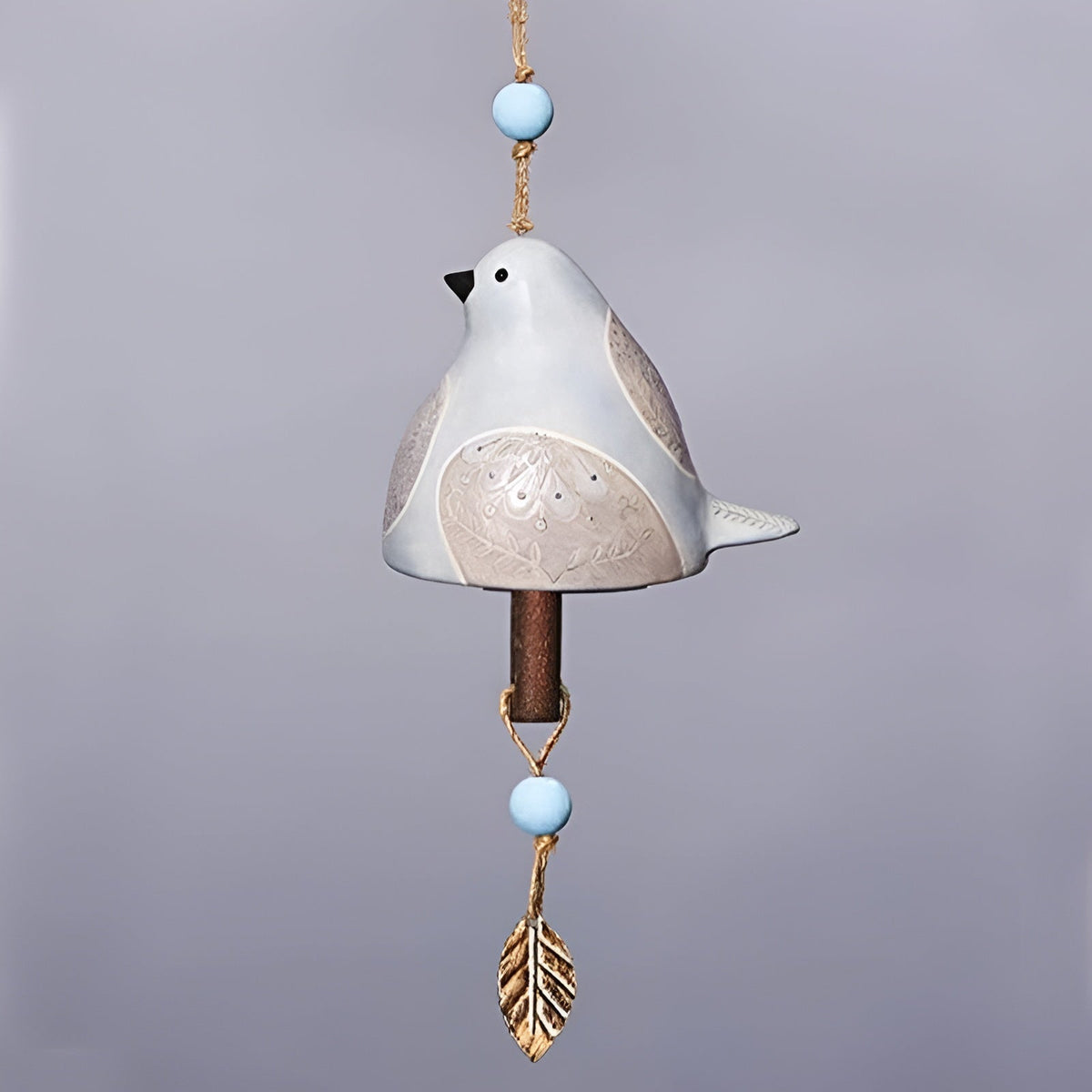 Carillon à vent avec motif d’oiseau pour le jardin et le balcon, au son apaisant