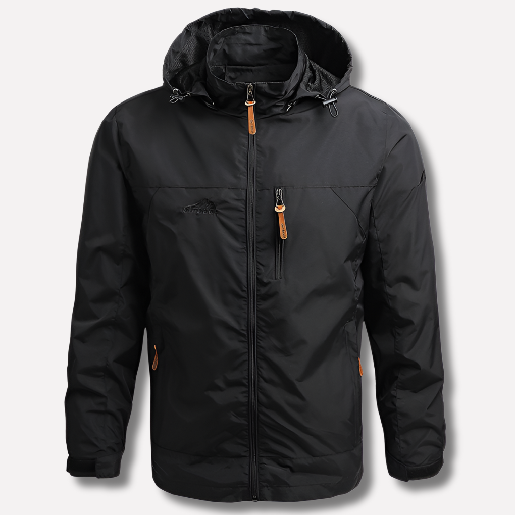 Windproof, waterproof men's jacket in military style - Luis