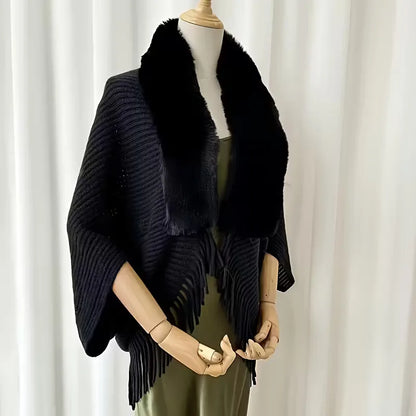 Winter scarf with faux fur