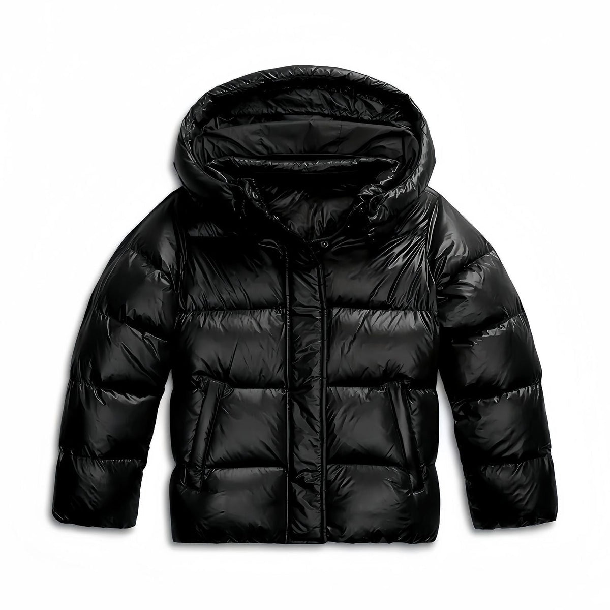 Ladies Warm Padded Winter Jacket with Hood and Pockets