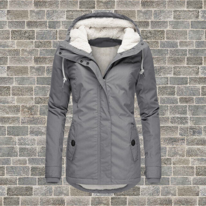 Manteau d'hiver avec capuche et doublure en polaire
