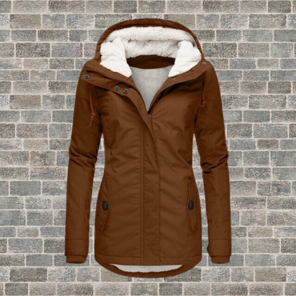 Manteau d'hiver avec capuche et doublure en polaire