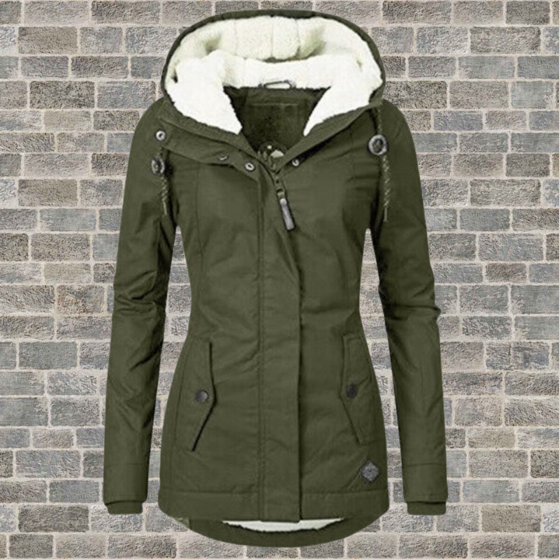 Manteau d'hiver avec capuche et doublure en polaire