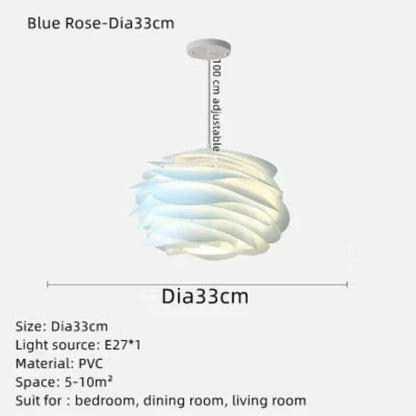 Lampă de tavan cu flori din sticlă – Iluminat elegant cu rozariu
