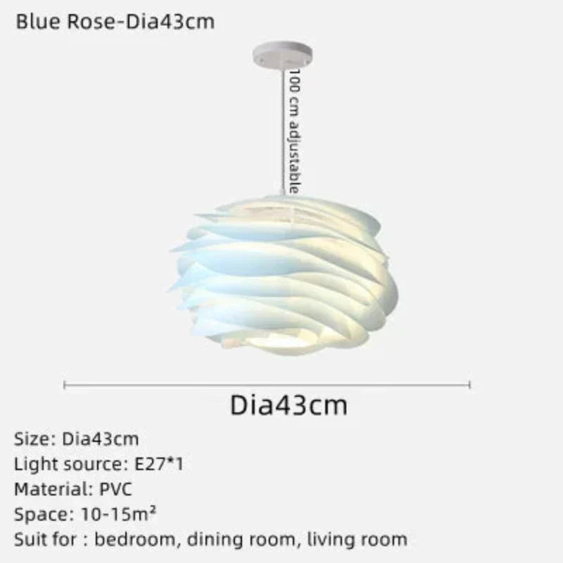 Lampă de tavan cu flori din sticlă – Iluminat elegant cu rozariu