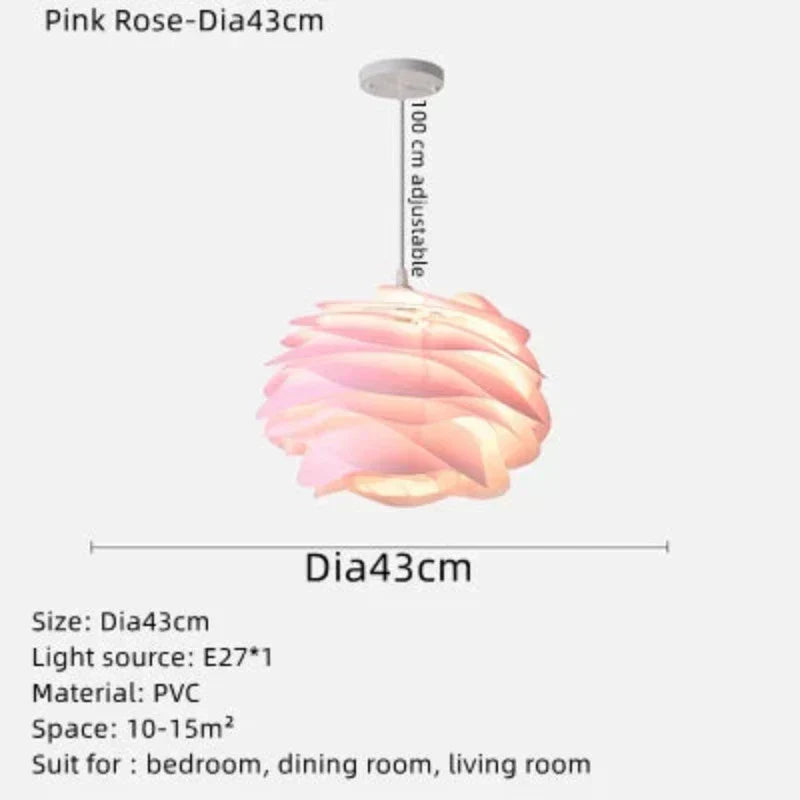 Lampă de tavan cu flori din sticlă – Iluminat elegant cu rozariu