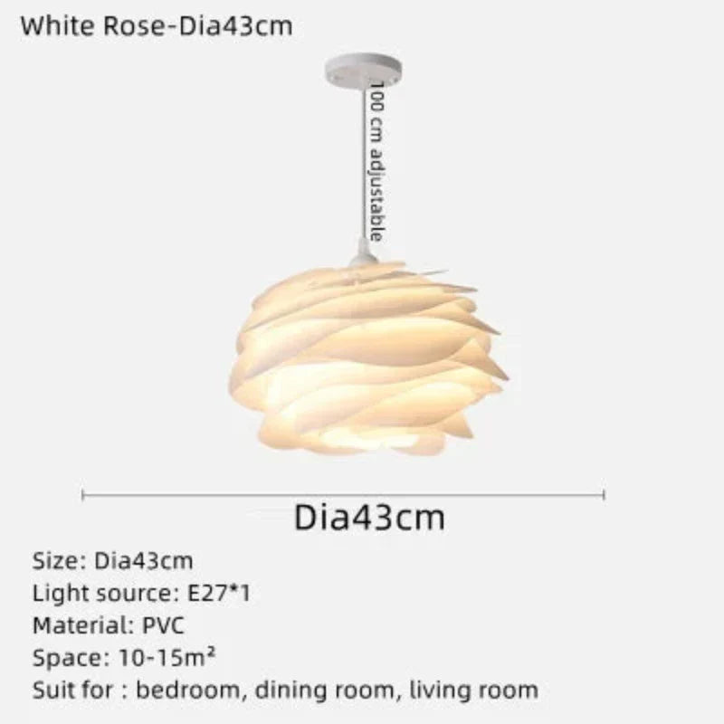 Lampă de tavan cu flori din sticlă – Iluminat elegant cu rozariu