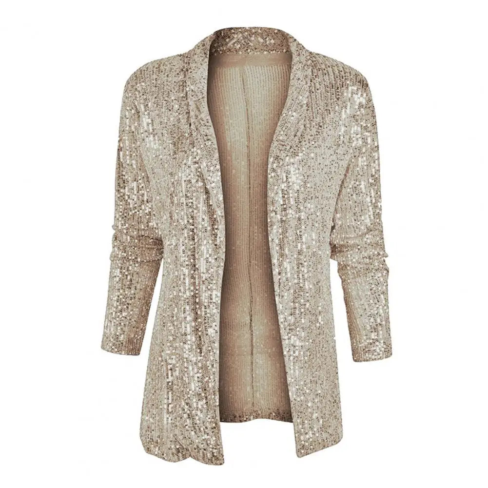 Blazer da donna con paillettes discrete per un look elegante e festoso