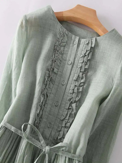 Stylish Linen Dress - Airy and Comfortable