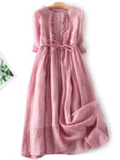 Vestido de linho elegante — leve e confortável