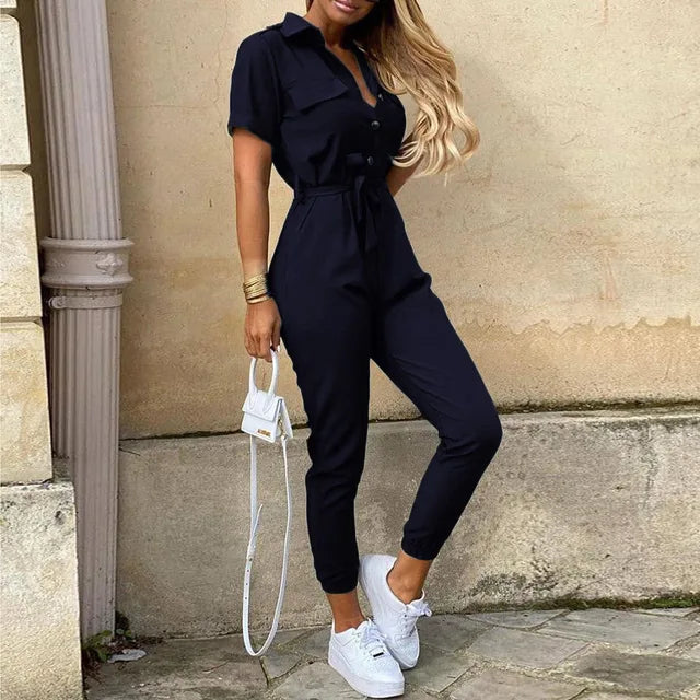 Tailored Jumpsuit with Adjustable Waistband