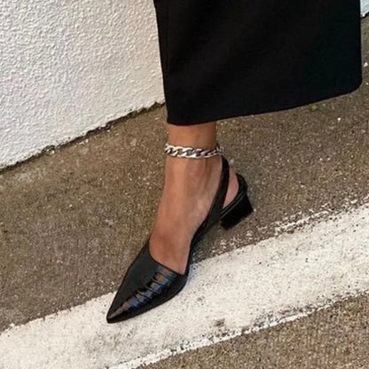 Orthopaedic Brown Pumps - Croco