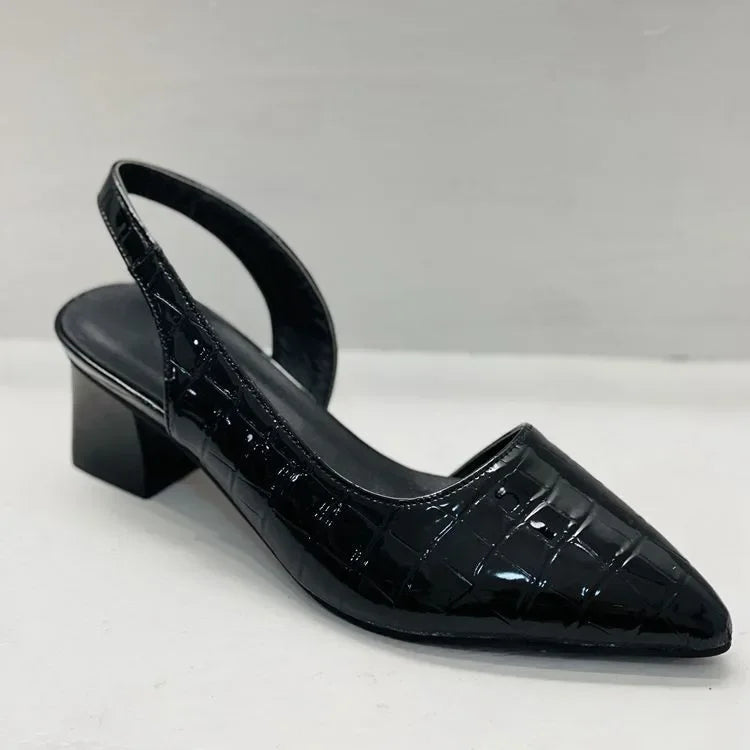 Orthopaedic Brown Pumps - Croco