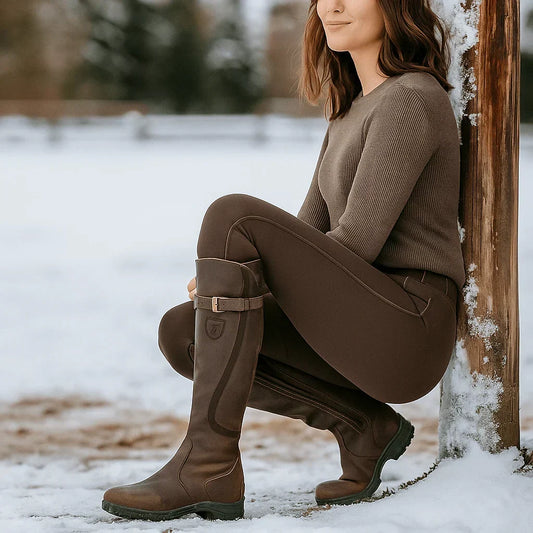 Botas elegantes de suporte para mulher
