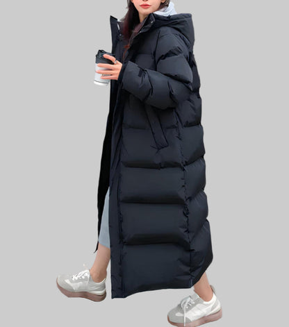 Long waterproof and windproof parka for women