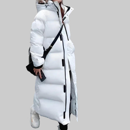 Long waterproof and windproof parka for women