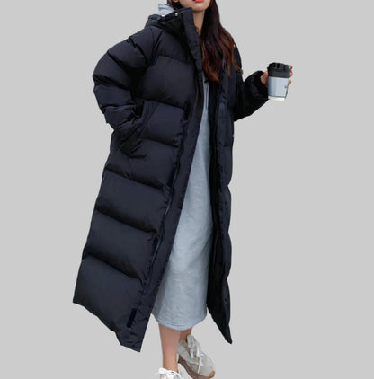 Long waterproof and windproof parka for women