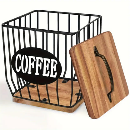 Wooden Coffee Capsule Basket - Stylish - Space-Saving - Sustainable