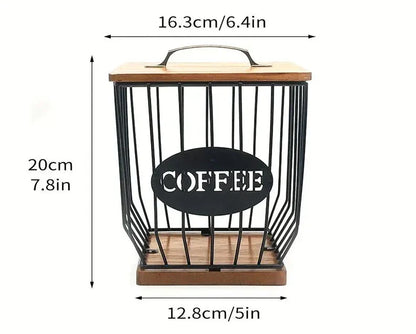 Wooden Coffee Capsule Basket - Stylish - Space-Saving - Sustainable