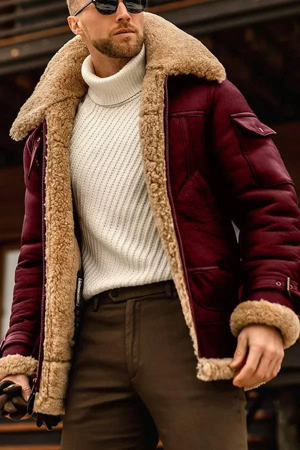 Wouter | Stylish Padded Leather Jacket for Men