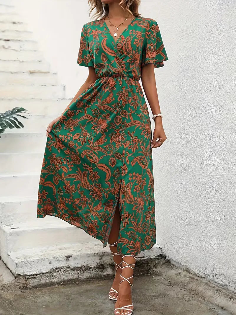 Wrap Dress with Floral Print