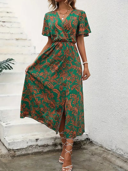 Wrap Dress with Floral Print