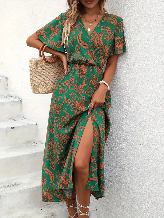 Wrap Dress with Floral Print