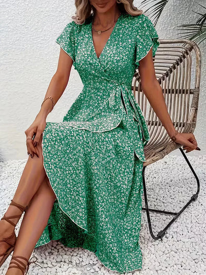 Wrap Dress with Flowers