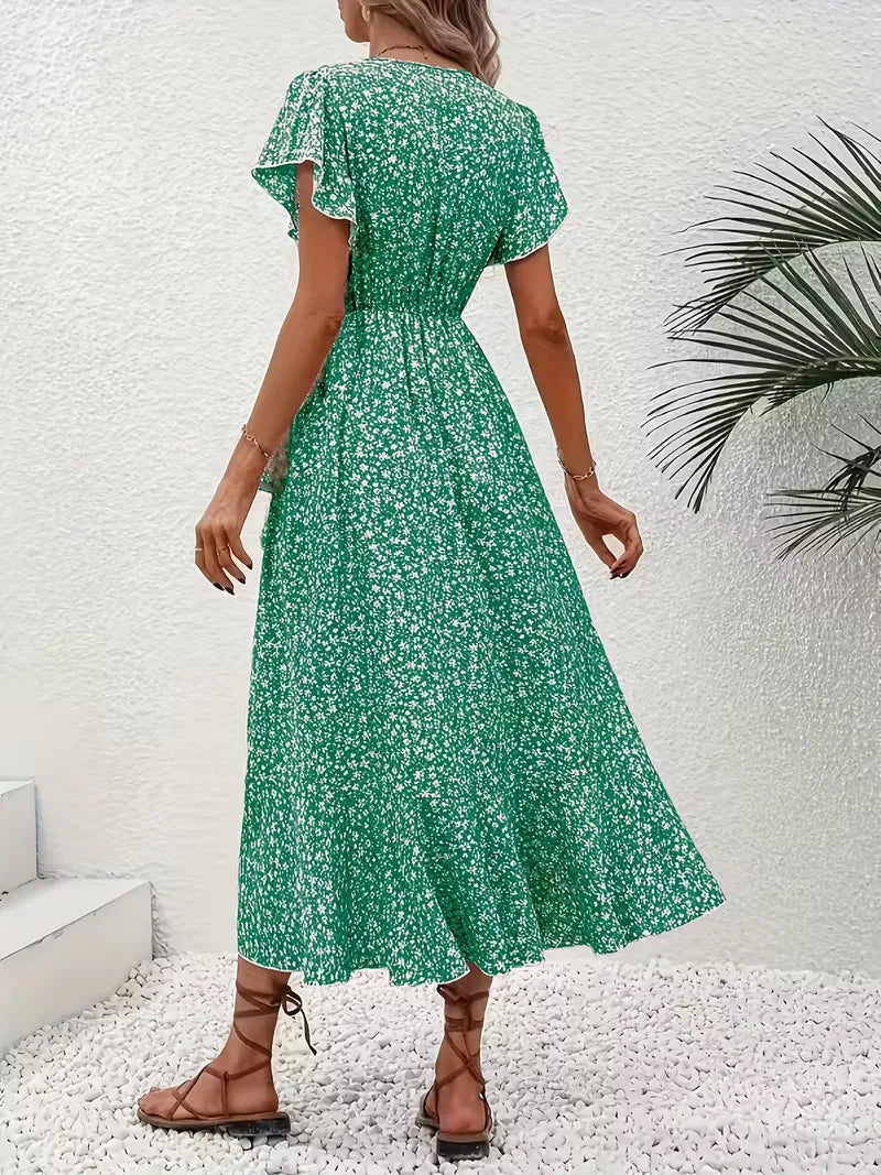 Wrap Dress with Flowers