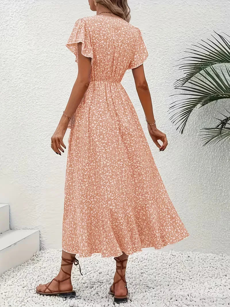 Wrap Dress with Flowers